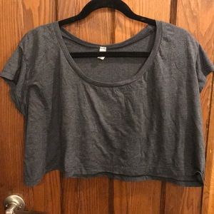 American Apparel Cropped t-shirt grey one size